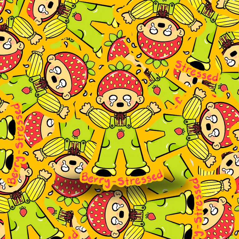Berry-Stressed Sticker