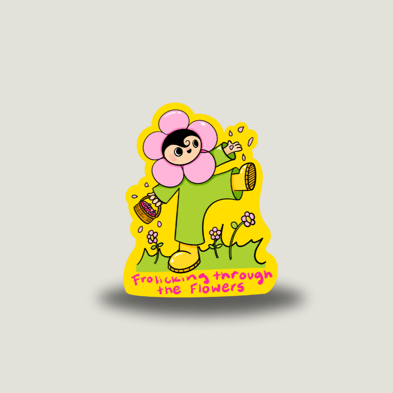Frolicking Through the Flowers Sticker