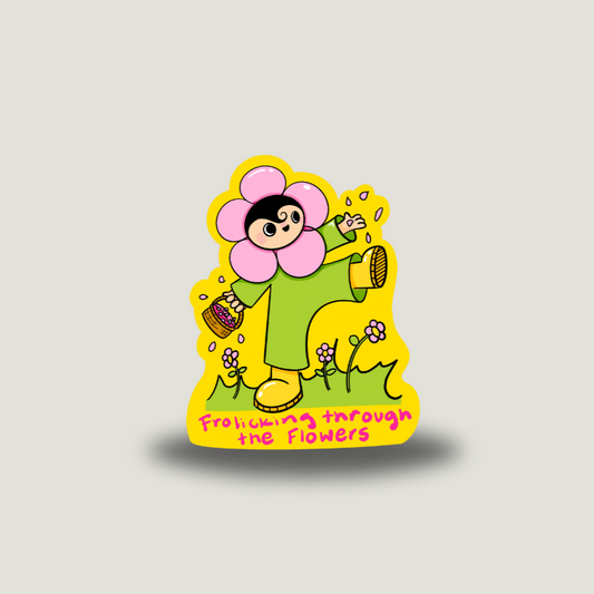 Frolicking Through the Flowers Sticker