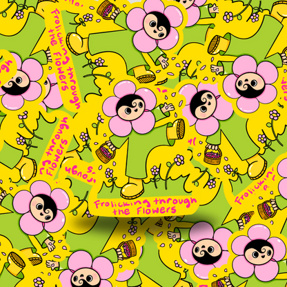 Frolicking Through the Flowers Sticker