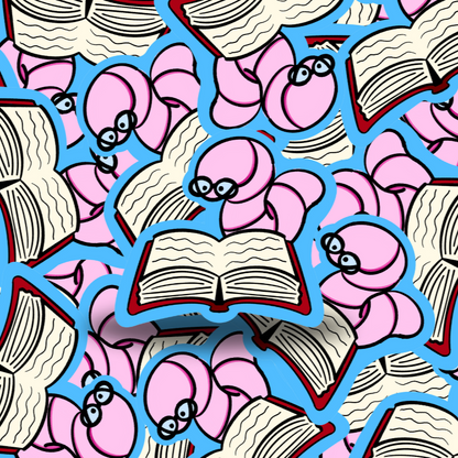 Bookworm Sticker